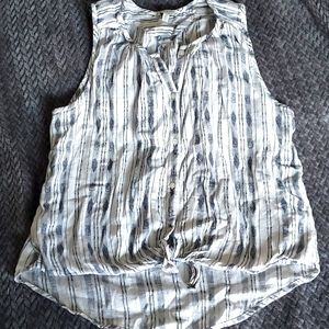 Medium lucky brand women's top. White and navy